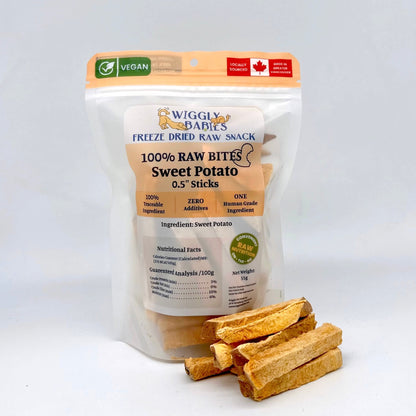 Sweet Potato Sticks Freeze Dried Raw Snack Bites